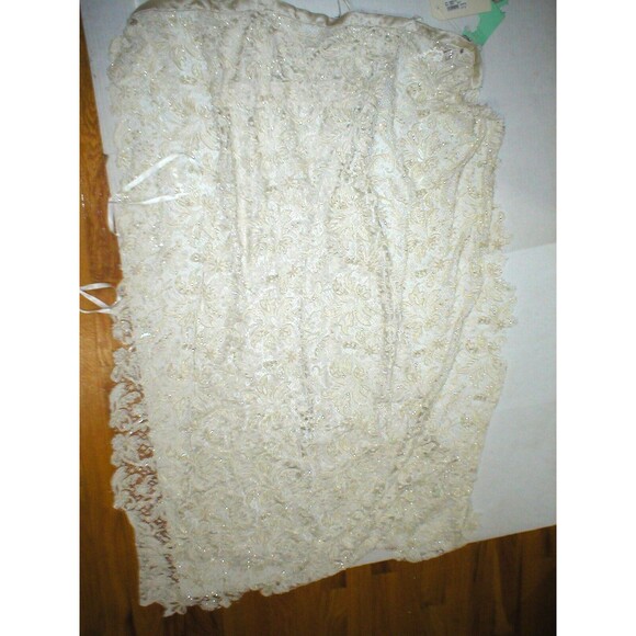 New Womens 6 NWT Designer Antonio Marras Italy Dress 42 Silk Bead Overlay Ivory - Picture 5 of 12